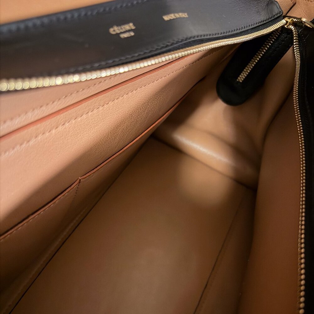 Celine Beige Python Tricolor Leather Medium Trape… - image 10